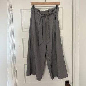 Paper Bag Waist Gingham Pants